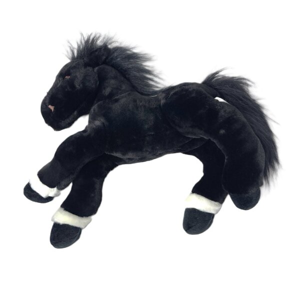 Toys R Us 2003 Black Stallion White trim Retro Y2K Plush EUC - Picture 8 of 11